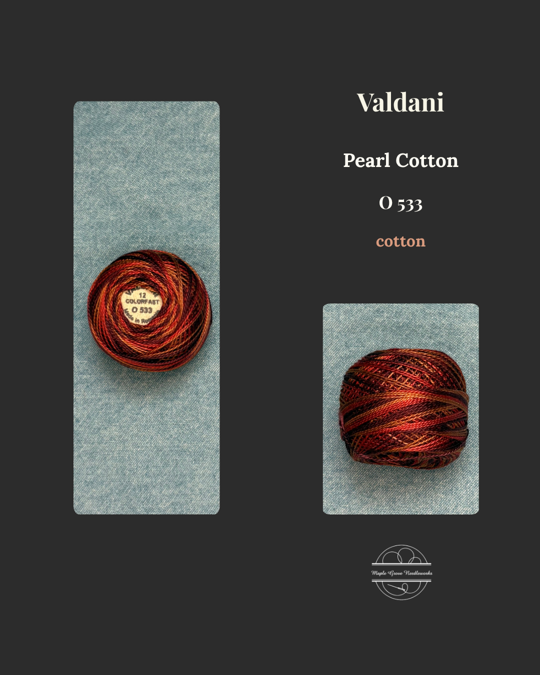 Valdani O533 Pearl Cotton Embroidery Threads