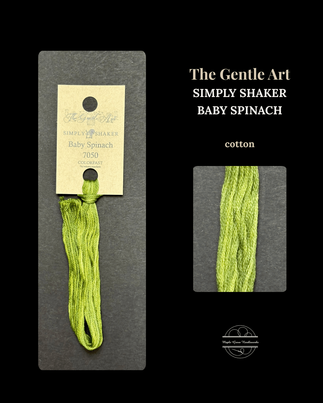 Baby Spinach 7050 – The Gentle Art Simply Shaker Hand Dyed Embroidery Floss | Cross Stitch & Needlepoint Thread - Maple Grove Needleworks