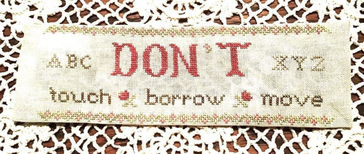 Don't Touch Scissor Spool - The Nebby Needle - Maple Grove Needleworks