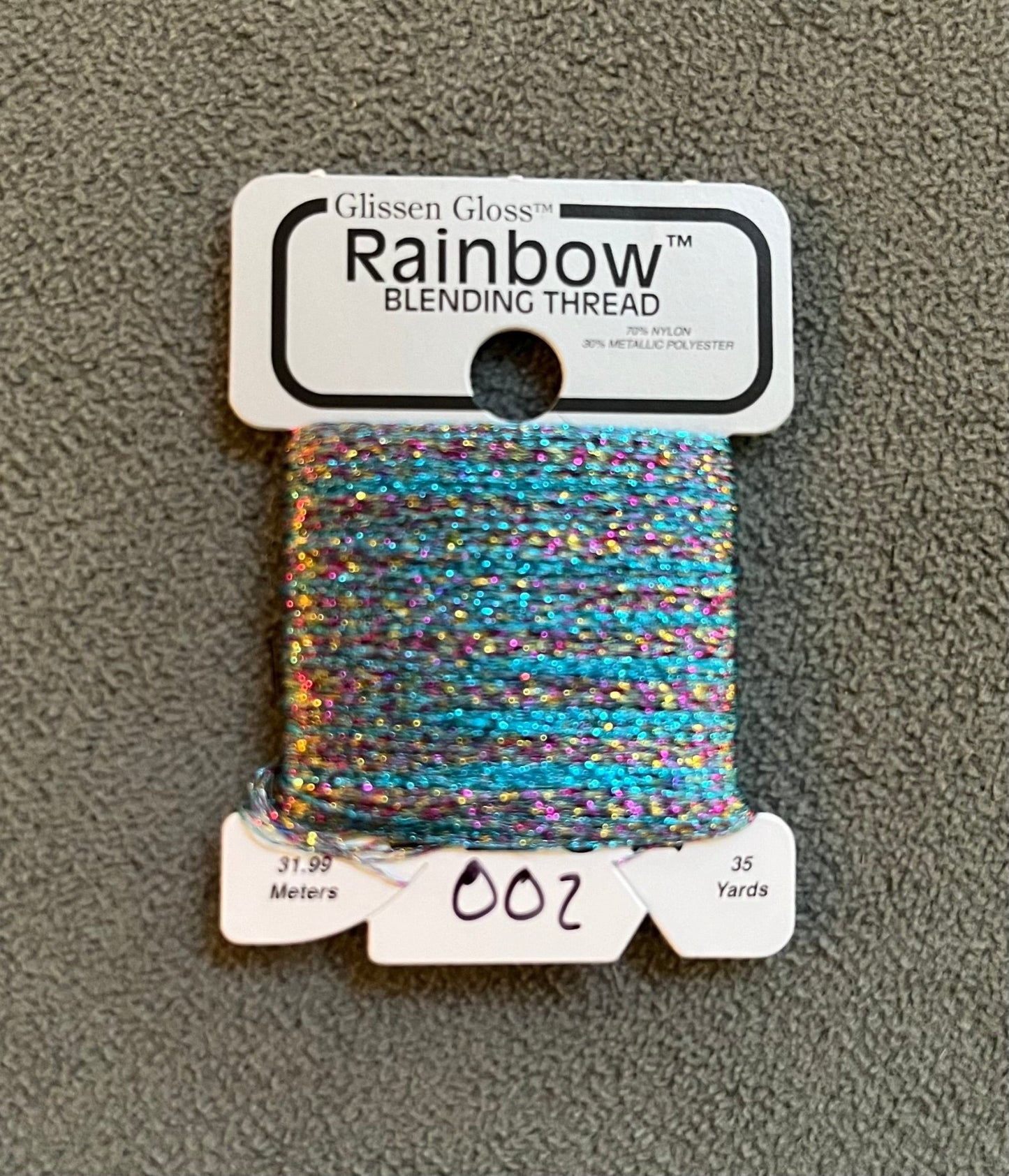 Glissen Gloss Rainbow Blending Thread White Flame R002 - Maple Grove Needleworks