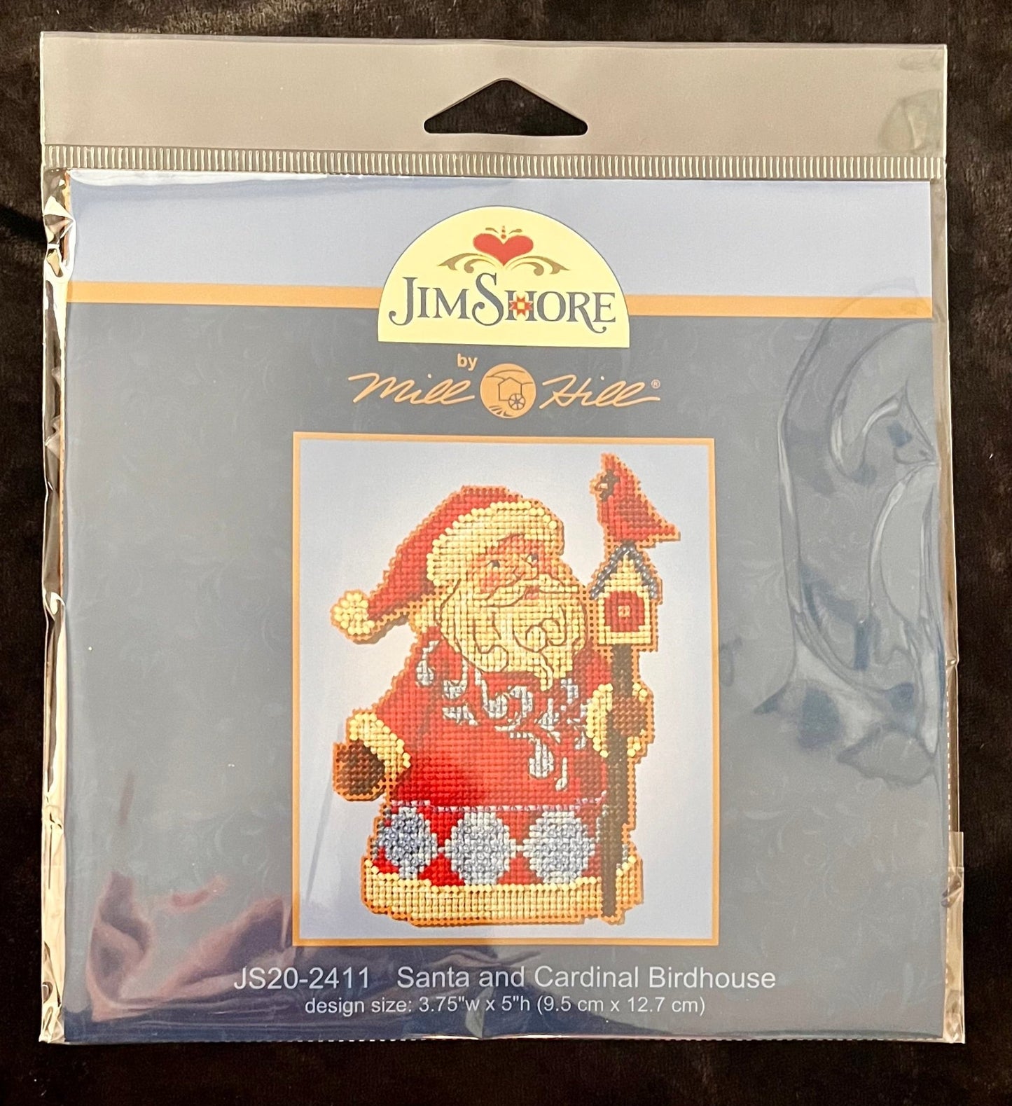 Santa & Cardinal Birdhouse by Jim Shore Mill Hill - Maple Grove Needleworks