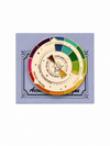 Color wheel with text on a light purple background