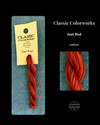 Just Red cotton skein  floss or embroidery thread on a Classic Colorworks label 