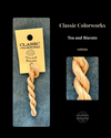 Skein of floss or embroidery thread n a Classic Colorworks label with product name 'Tea and Biscuits' 