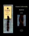 Embrodiery thread or floss skein with 'Classic Colorworks' labeled Blackbird