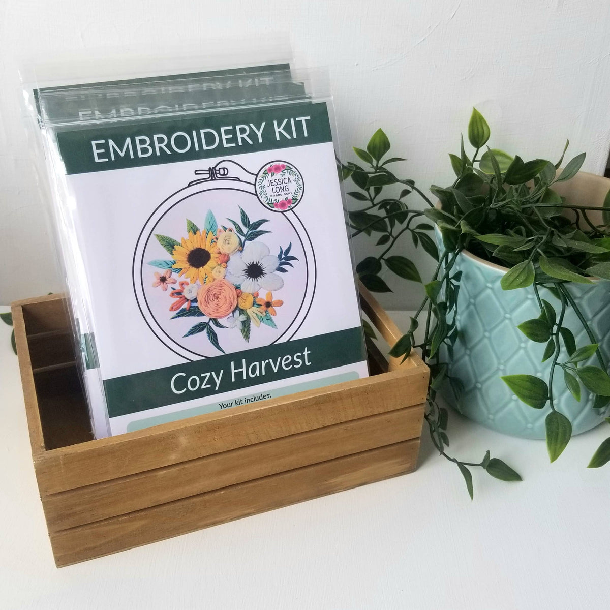 Embroidery Kit Cozy Harvest Jessica Long