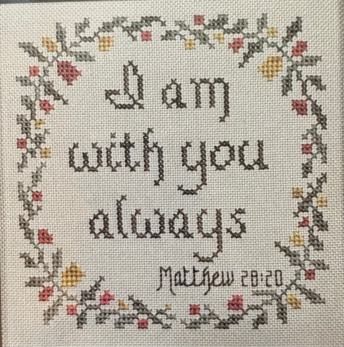 I Am With You  Always– My Big Toe Cross Stitch Designs Cross Stitch Pattern