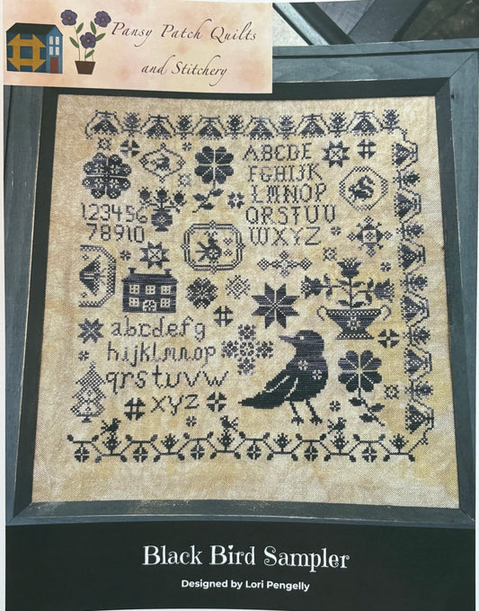 Blackbird Sampler – Pansy Patch Quilts and Stitchery Cross Stitch Pattern