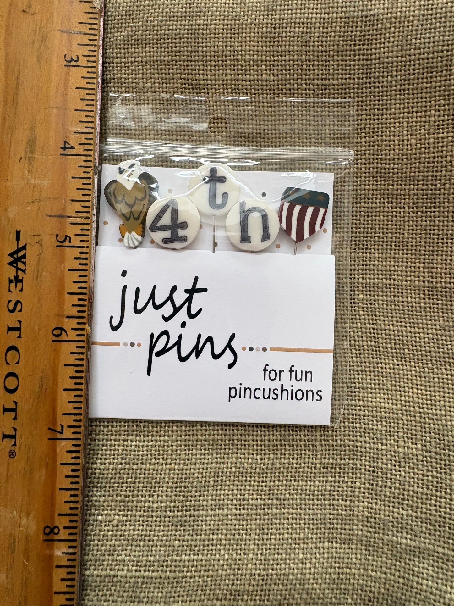 Just Pins - Patriotic Pincushion Pin Set (4th of July)