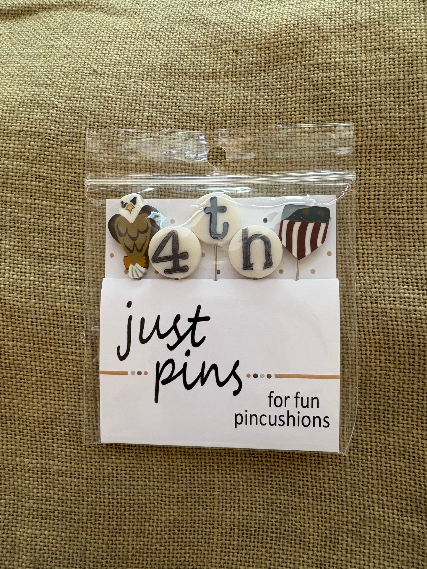 Just Pins - Patriotic Pincushion Pin Set (4th of July)