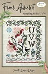 Floral Alphabet Sampling Series UVW Cross Stitch Patterns