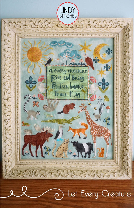Cover image of Let Every Creature Lindy Stitches cross stitch pattern