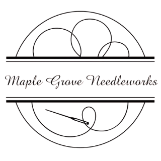 Maple Grove Needleworks  logo thread and needle
