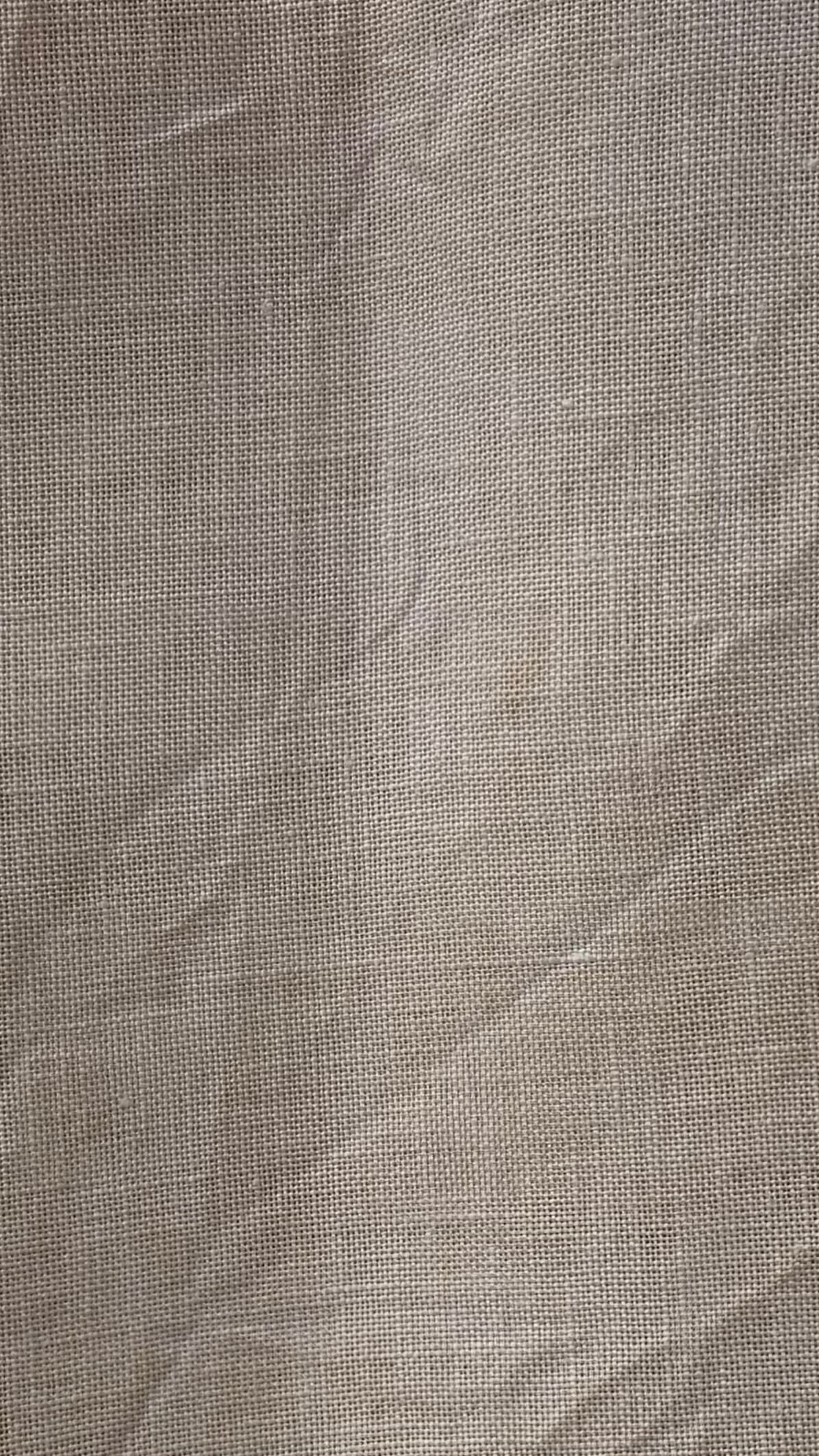 Textured gray fabric pattern R&R Abecedarian 36ct Linen closeup