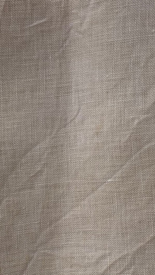 Textured gray fabric pattern R&R Abecedarian 36ct Linen closeup