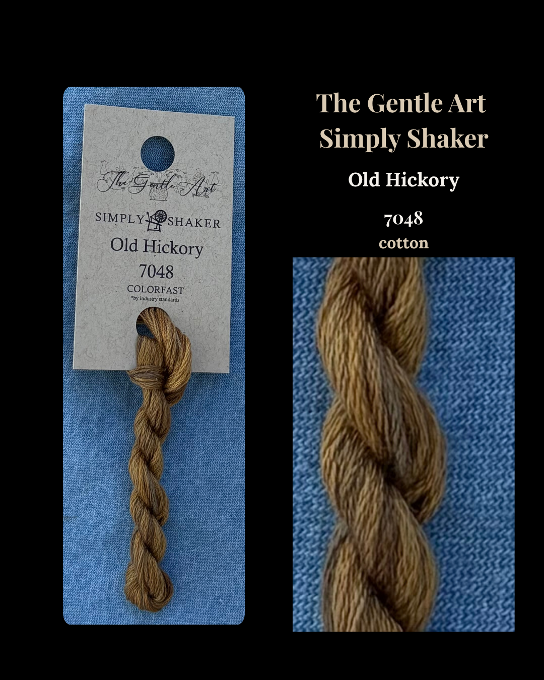 The Gentle Art Simply Shaker 7048 Old Hickory embroidery skein