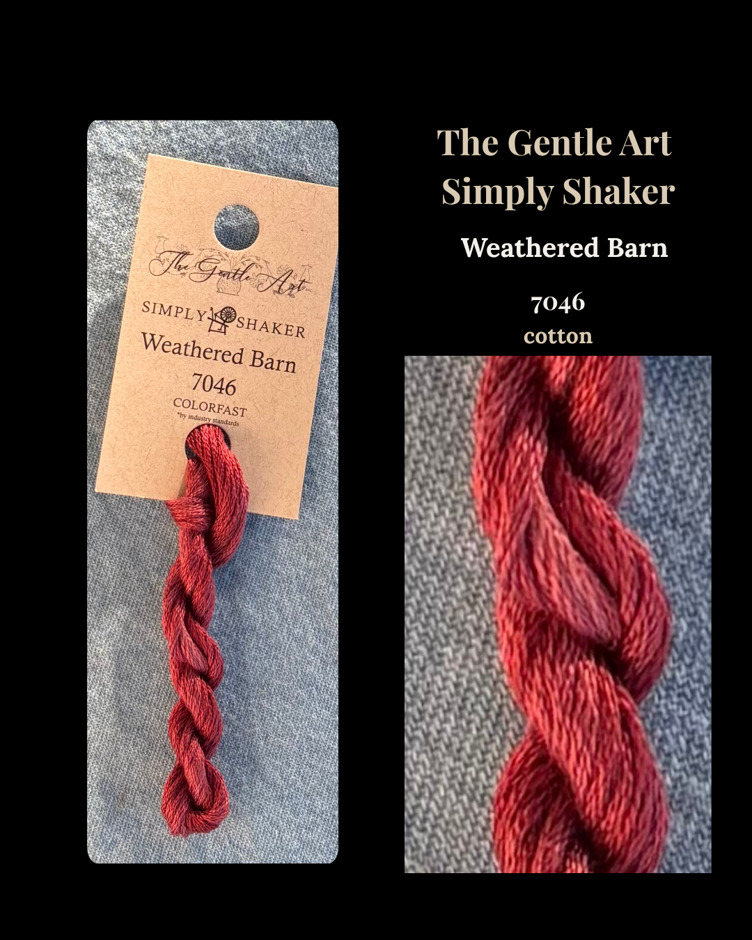 he Gentle Art Simply Shaker skein of Weathered Barn 7046