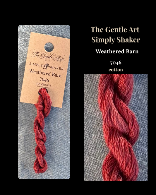 he Gentle Art Simply Shaker skein of Weathered Barn 7046