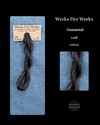 Weeks Dye Works cotton floss in Gunmetal color on a blue background