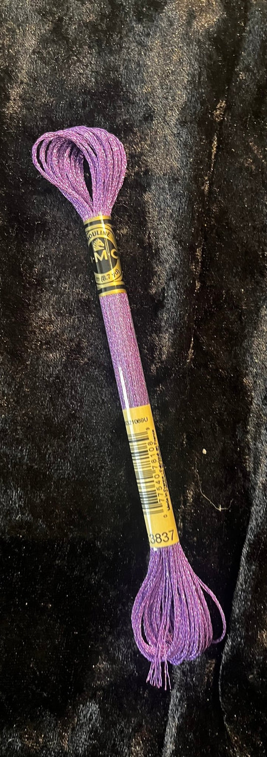 DMC Purple Metallic E3837 Mouline Light Effects - Maple Grove Needleworks
