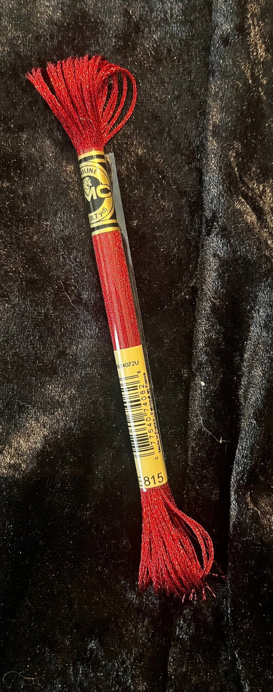 DMC Red Metallic E815 Mouline Light Effects - Maple Grove Needleworks