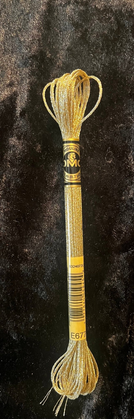 DMC White Gold E677 Metallic Mouline Light Effects - Maple Grove Needleworks