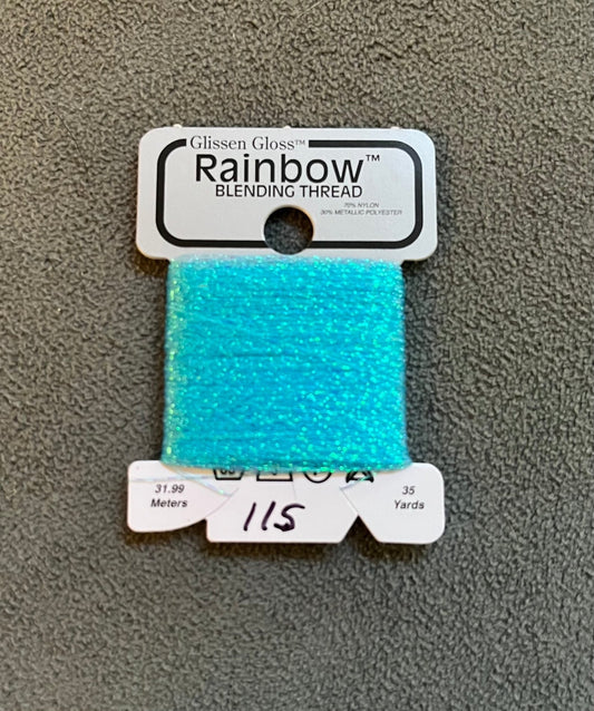 Glissen Gloss Blending Thread Iridescent Pale Blue R115 - Maple Grove Needleworks