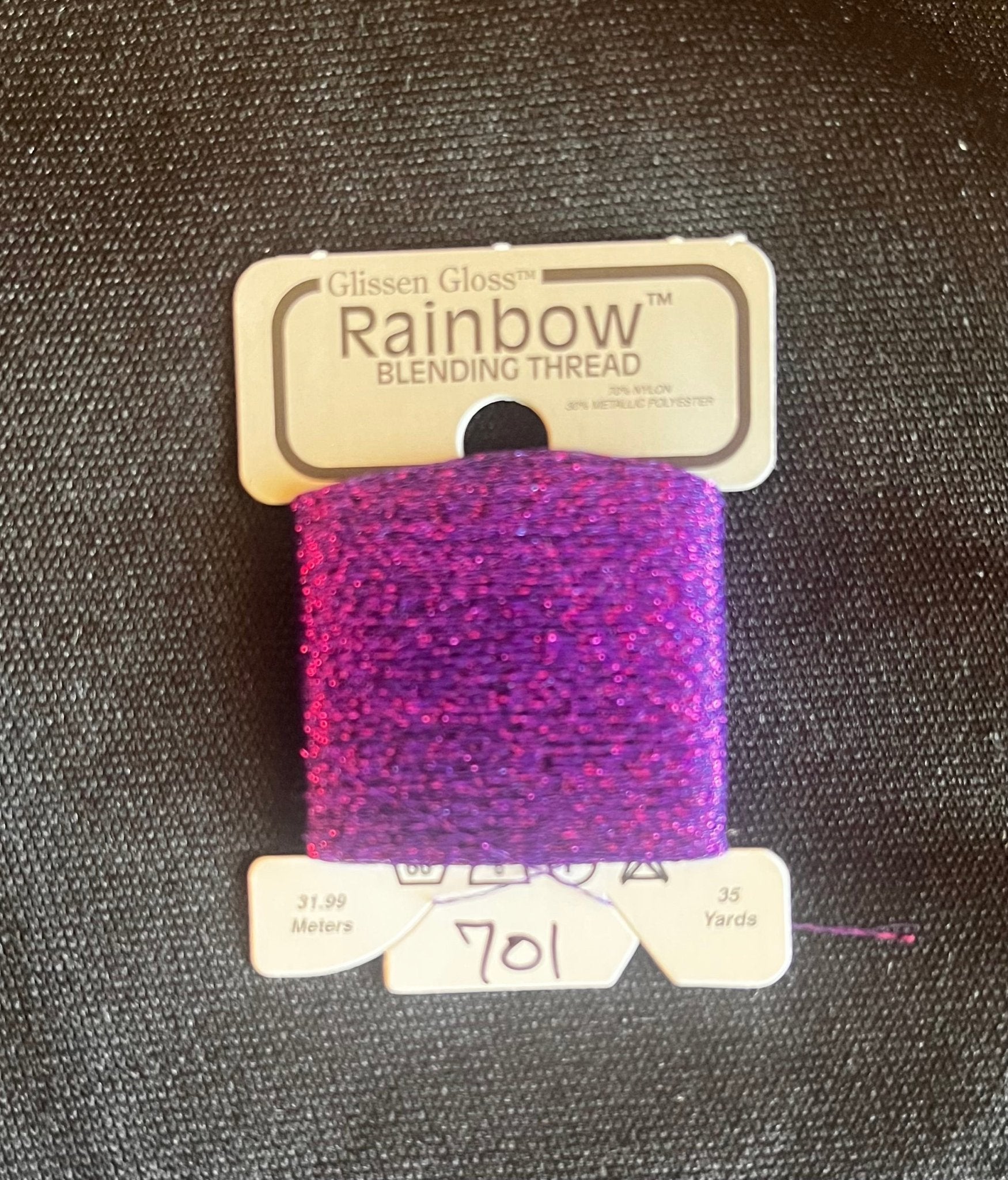 Glissen Gloss Rainbow Blending Thread Violet 701 - Maple Grove Needleworks