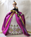 Louise Cross Stitch Pattern - A Mardi Gras Pincushion Doll