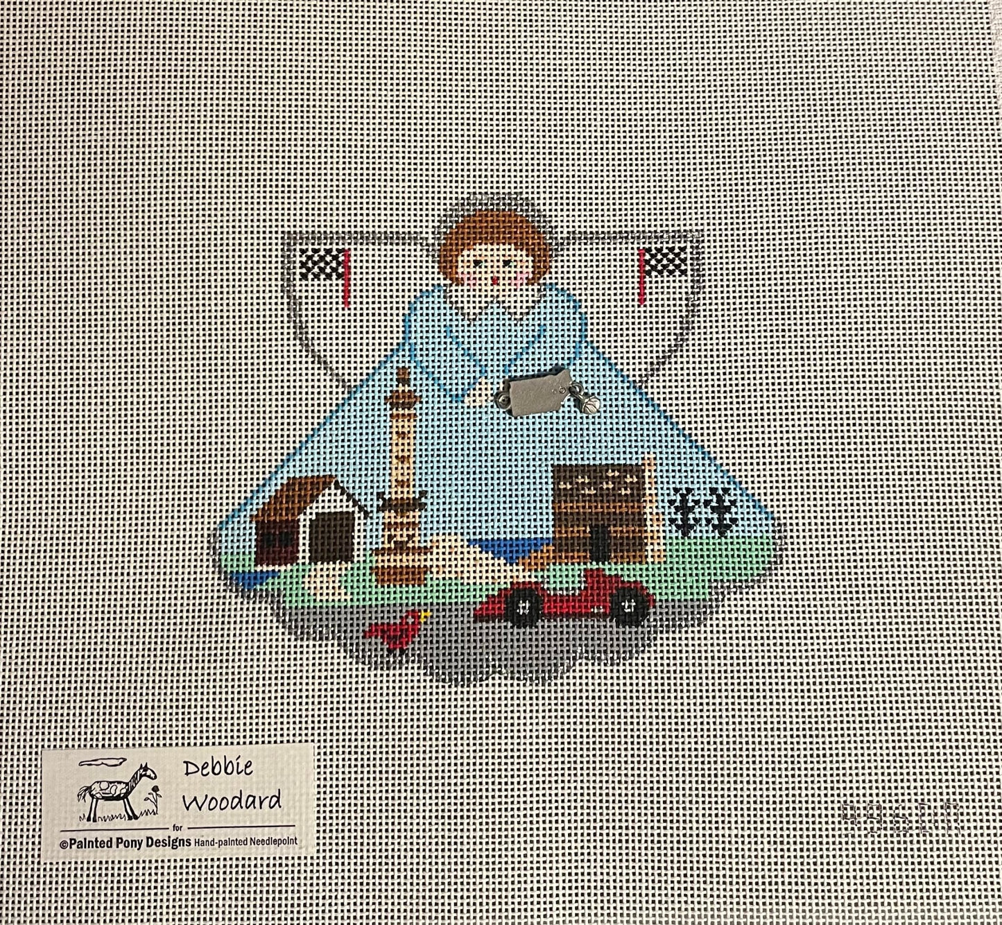 Indiana Angel With Golden Charm  - Maple Grove Needleworks
