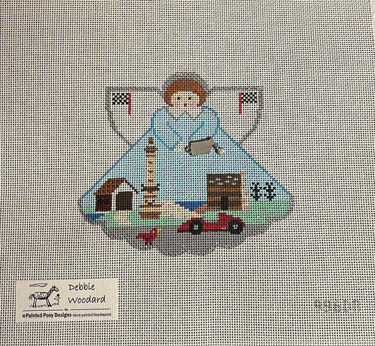 Indiana Angel With Golden Charm  - Maple Grove Needleworks
