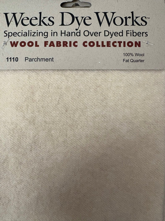 Parchment Solid Wool Fabric – Weeks Dye Works Hand - Dyed Wool - Maple Grove Needleworks