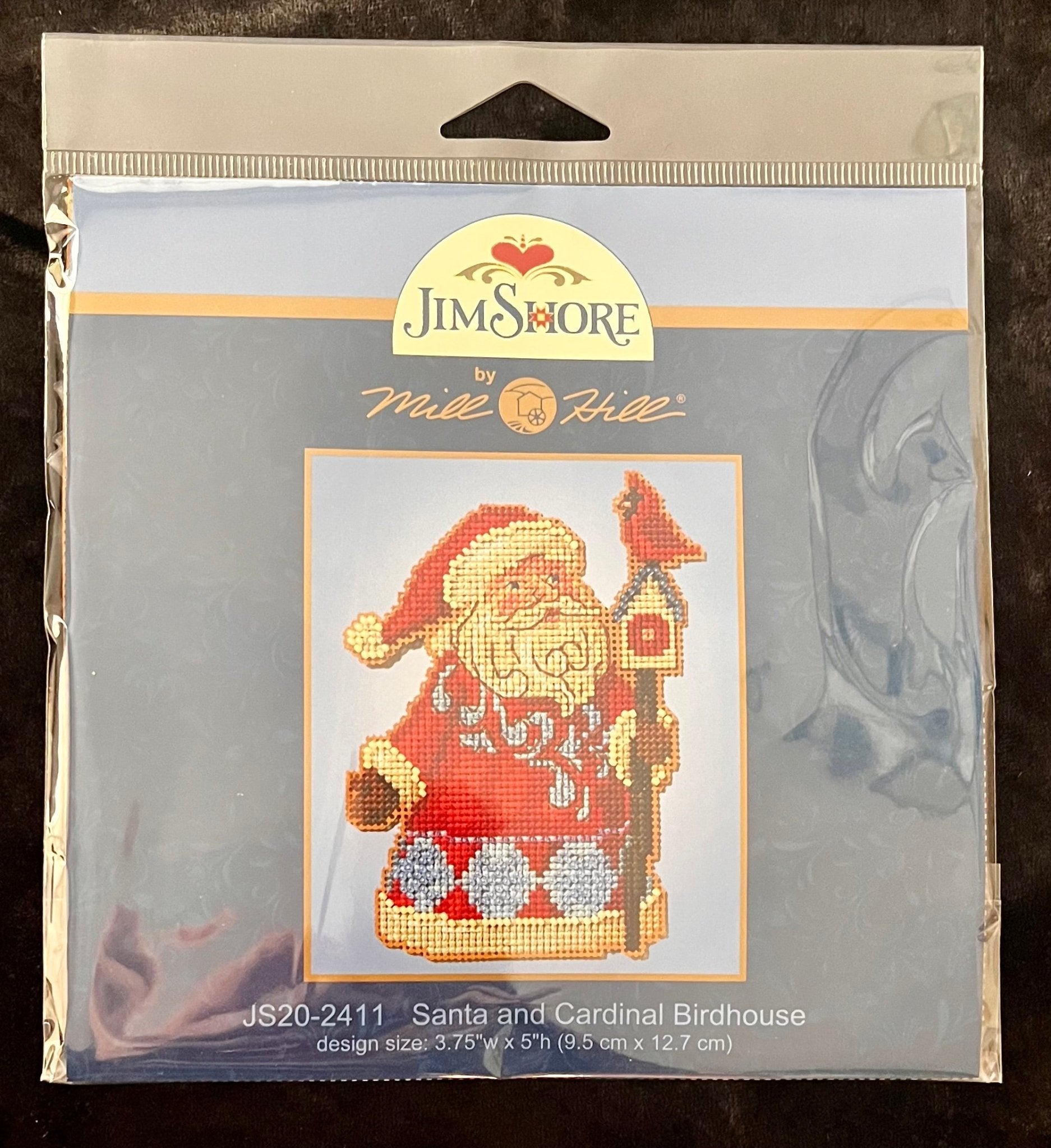 Santa & Cardinal Birdhouse by Jim Shore Mill Hill - Maple Grove Needleworks