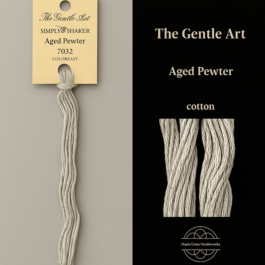 The Gentle Art Simply Shaker Aged Pewter 7032 - Maple Grove Needleworks